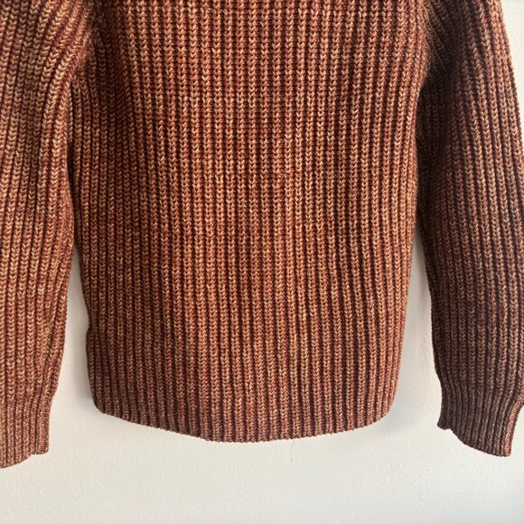 BNWT RRL Thick Rust Marl Wool Cotton Shawl Collar Cardigan - Small Made in USA - Picture 7 of 12